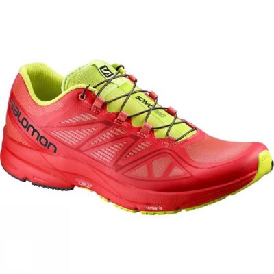 Zapatillas Running Salomon Sonic Pro Hombre - Rojas / Verde - Chile WUF120356